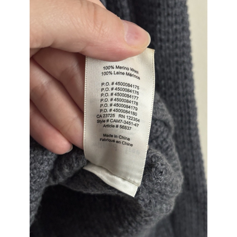 Aritzia Wilfred Free XS Wool Pullover V Neck Sweater Textured‎ Knit Gray Neutral - Picture 4 of 5